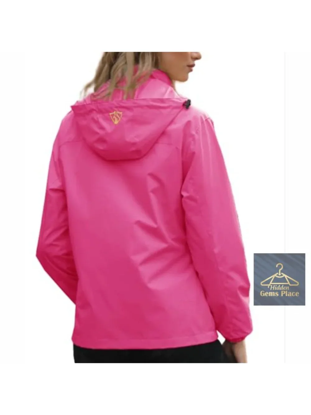 Women's Waterproof Rain Jacket Lightweight Windbreaker Hooded Packable